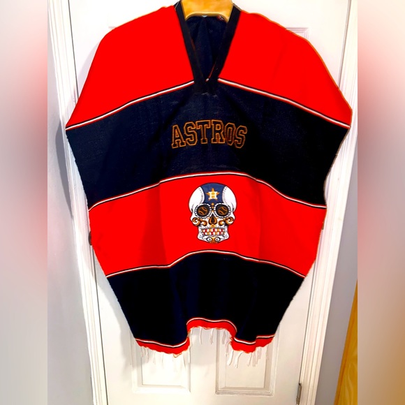 Houston Astros ( Skull Logo ) Poncho Zarape - Picture 1 of 4